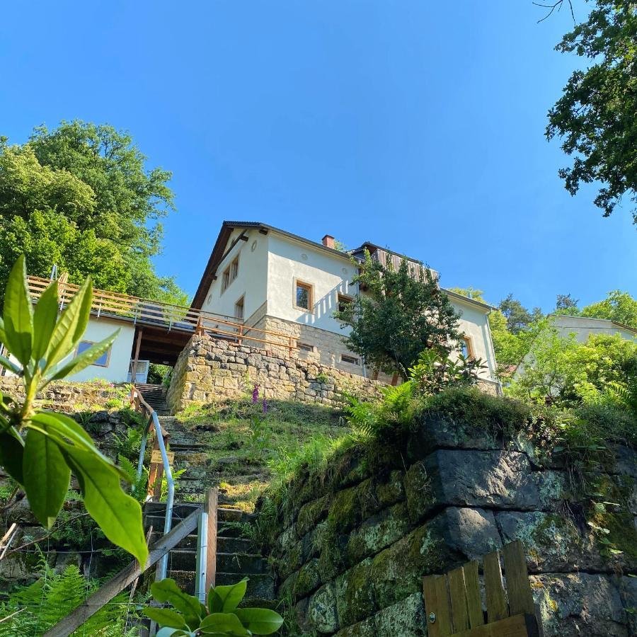 Luxusboofe - Ferienhaus Am Lilienstein Konigstein an der Elbe Bagian luar foto