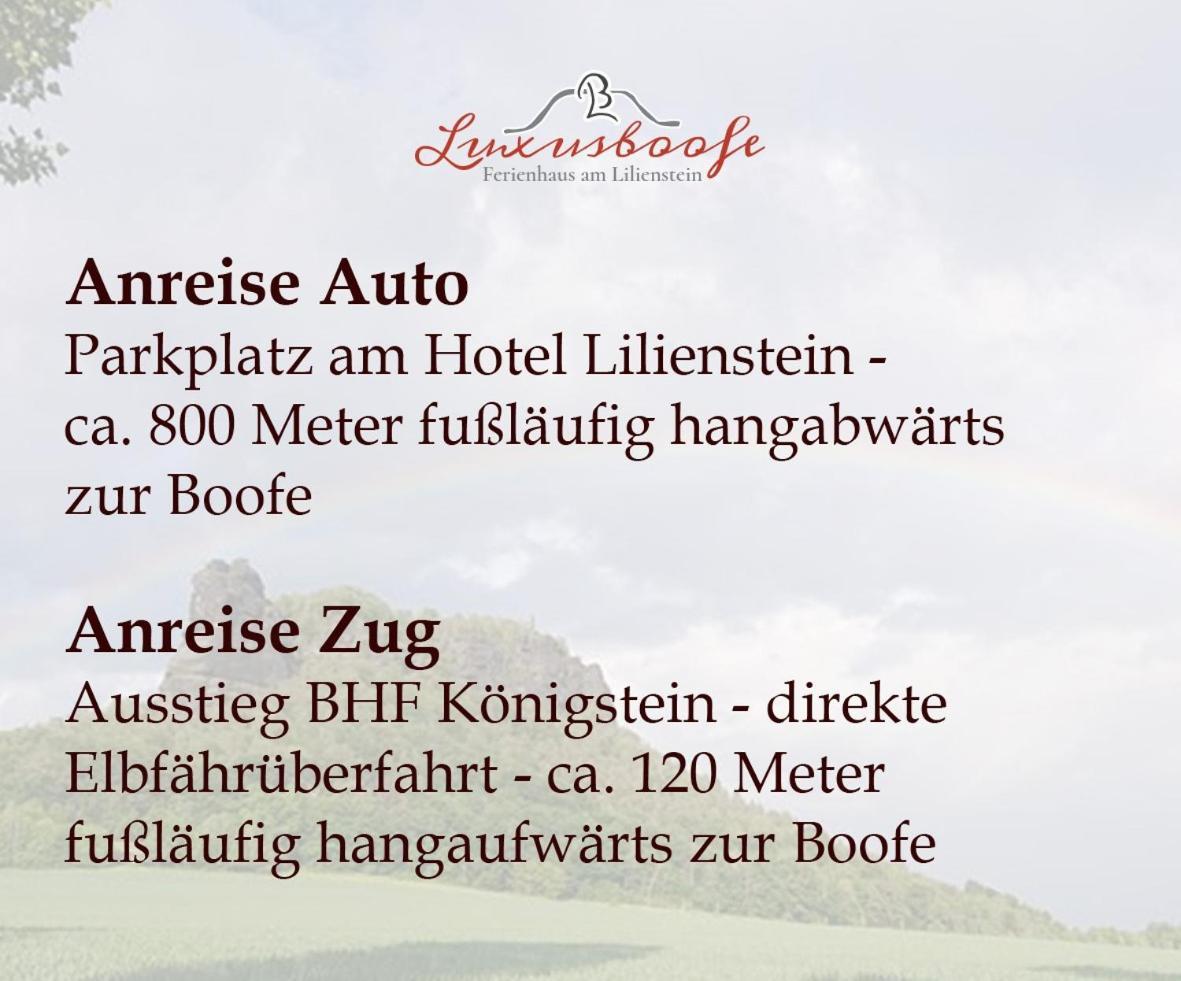 Luxusboofe - Ferienhaus Am Lilienstein Konigstein an der Elbe Bagian luar foto